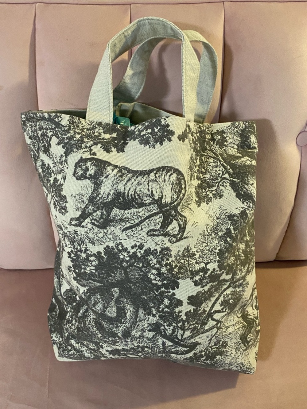 Authentic Christian Dior toile de jouy Logo Canvas luxury designer Tote - Picture 4 of 6
